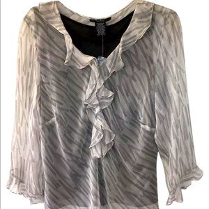 ECI New York 100% Silk Top XL